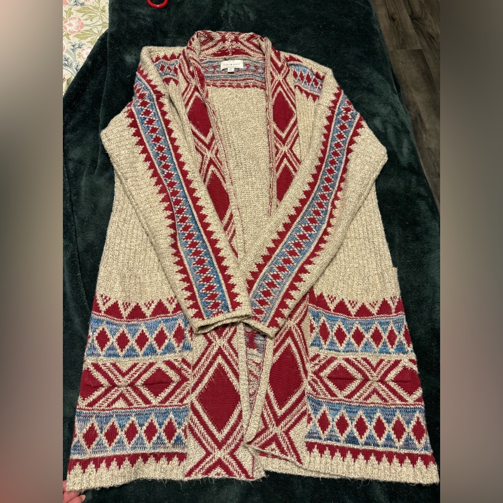 Lucky Brand Aztec/Tribal Cardigan